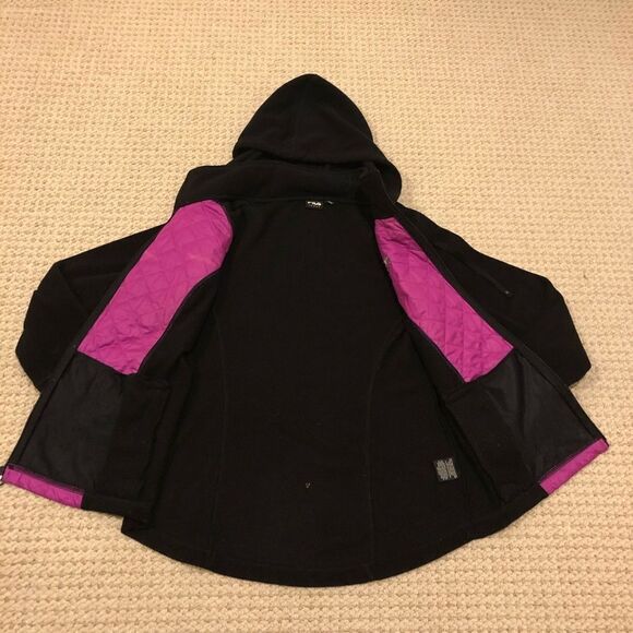 Fila Sport pink black hooded fleece jacket - Picture 3 of 7